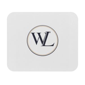 Monogram WL Circle Mouse Pad — Personalized Initials Desk Mat